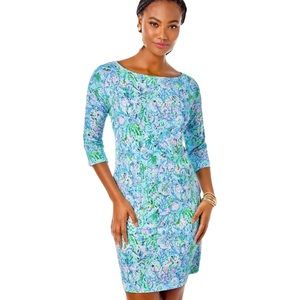 HP Lilly Pulitzer Braedyn UPF 50+ ChillyLilly Dress, Surf Blue Soleil It On Me L